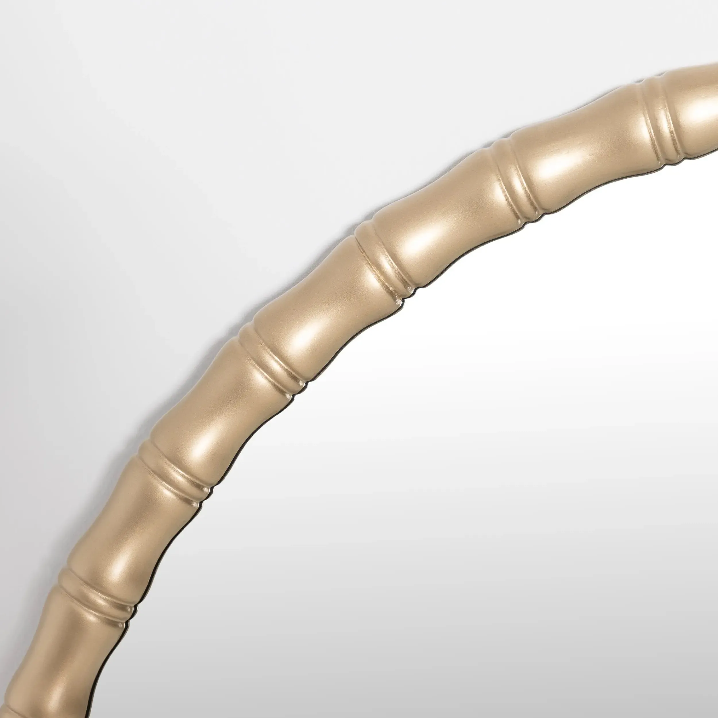 Bamboo Round Wooden Wall Mirror Gold | GigiandTom Clearance