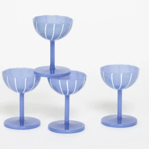 Bandeau Shot Glass Set of 4 Blue | GigiandTom Store