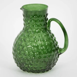 Bead Glass Drink Pitcher Green | GigiandTom Best Sale