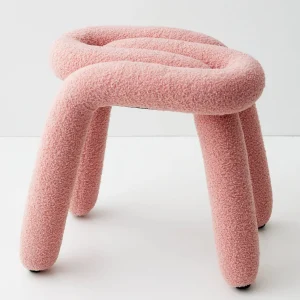 Berber Stool Boucle Pink | GigiandTom Hot