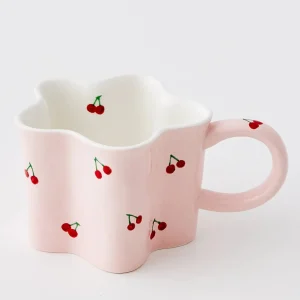 Cherry Ceramic Mug Pink | GigiandTom Best