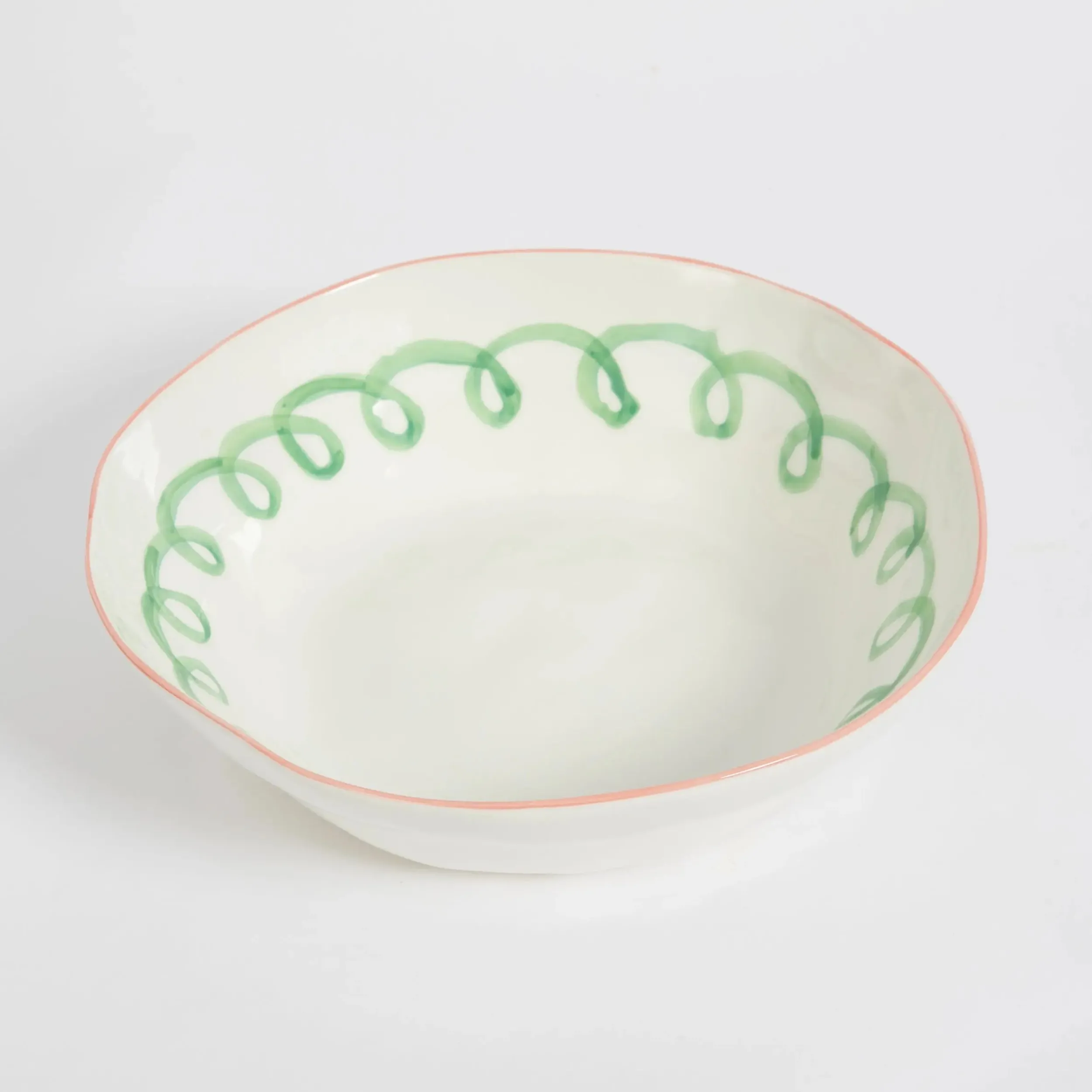Curly Wurly Ceramic Serving Bowl Green | GigiandTom Store