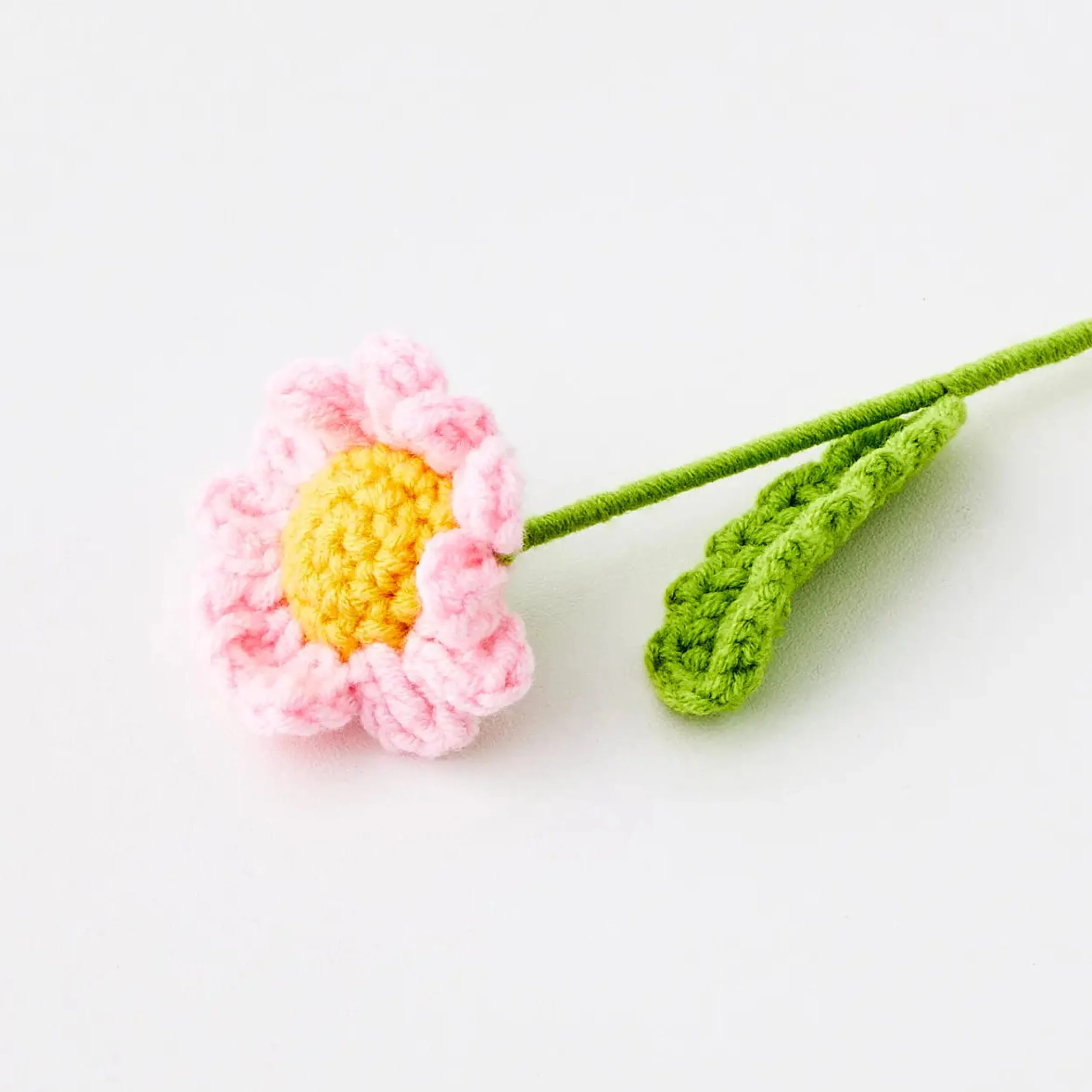 Daffodil Hand Knitted Crochet Flower Pink | GigiandTom Cheap