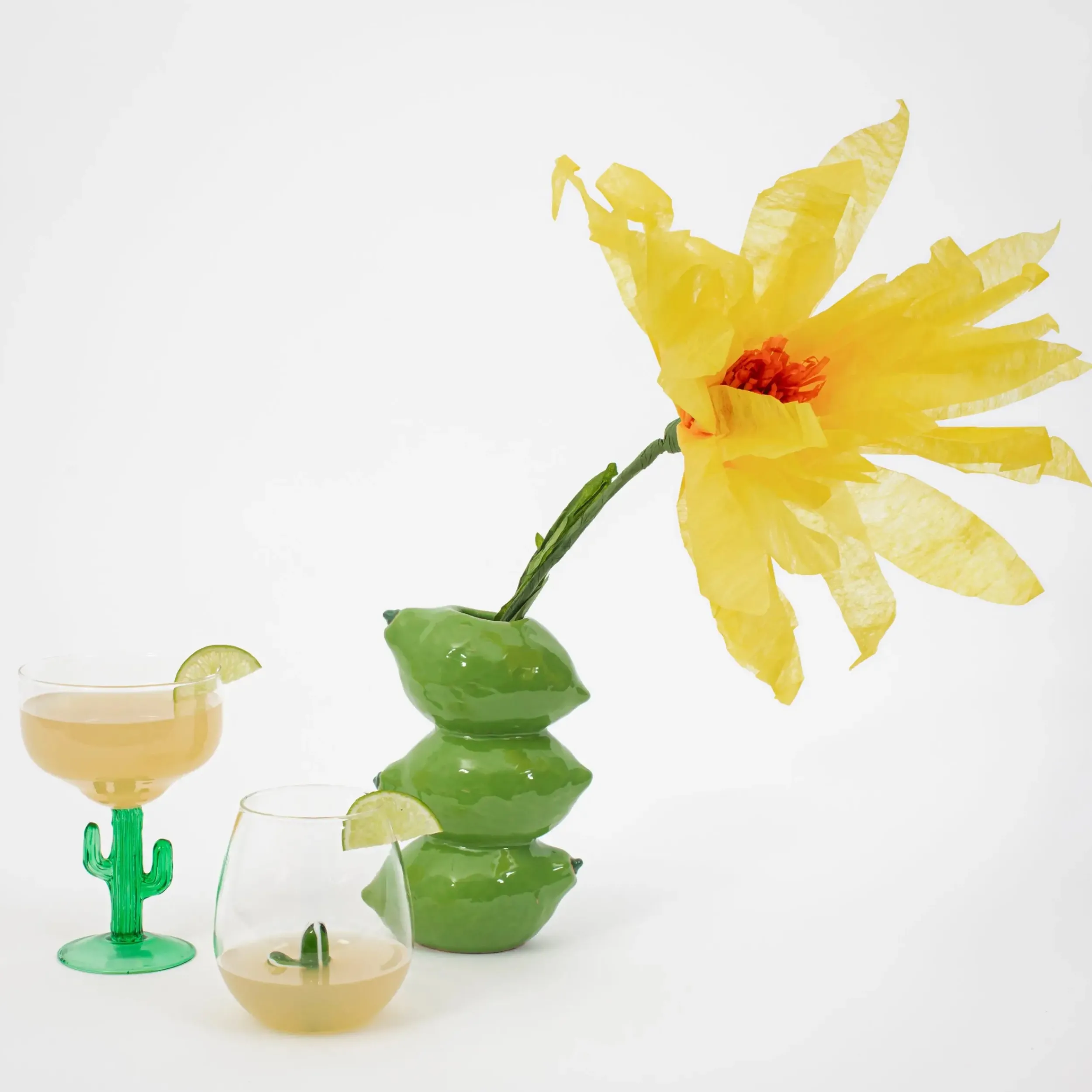 Dandi Party Paper Flower Yellow | GigiandTom Cheap