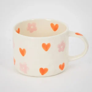 Heartfelt Ceramic Mug Orange Pink | GigiandTom Best Sale