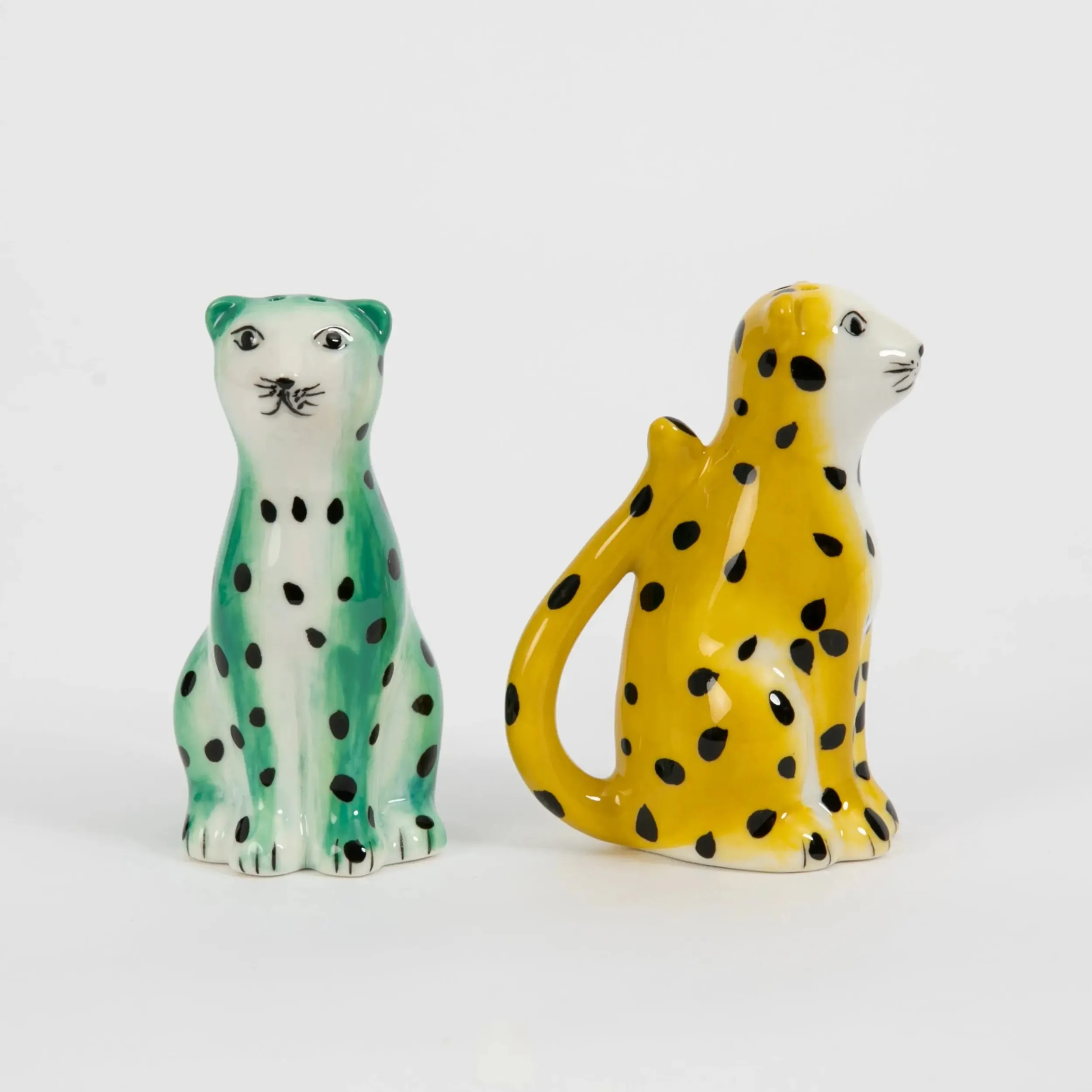 Leopardess Ceramic Salt & Pepper Shakers | GigiandTom Shop