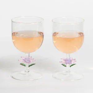 Lily Rose Wine Glass Set of 2 | GigiandTom Cheap