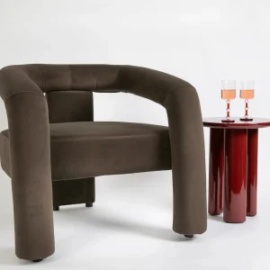 Sinu Velvet Armchair Chocolate | GigiandTom Best